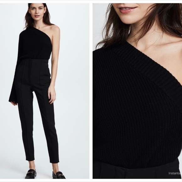 A.L.C. Sweaters - $345 A.L.C Tracey Black One Shoulder Sweater SizeS